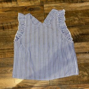 Blue and White Striped Blouse🤍